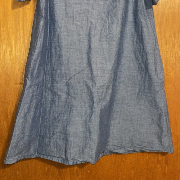•CAT & JACK•DENIM CHAMBRAY TANK TOP RUFFLE CHEST 100% LINED DRESS SIZE 10/12 EUC - Picture 5 of 9